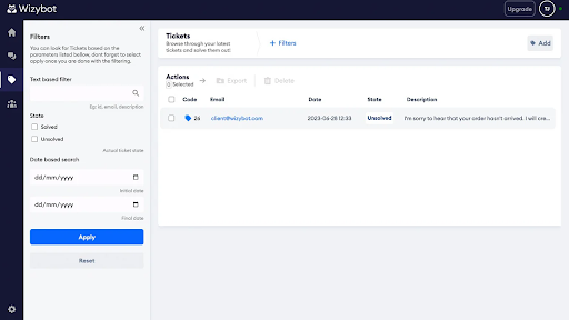 Wizybot Ecommerce Chatbot